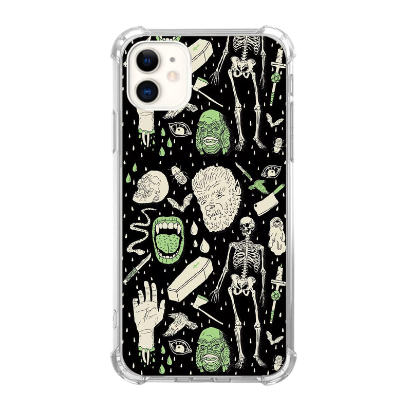 Witchy Skull Art Case Compatible with iPhone 11 Aesthetic Dark and Green Witchcraft Skeleton Bones Case for iPhone 11 for Teens Men and Women Trendy Cool TPU Bumper Phone Case Cover